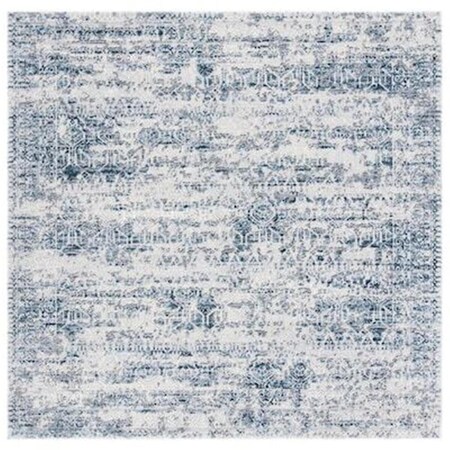 Safavieh 5 ft. -3 in. x 7 ft. -7 in. Alhambra 600 Polypropylene Rectanglar Rug - Cream & Turquoise ALH625A-5